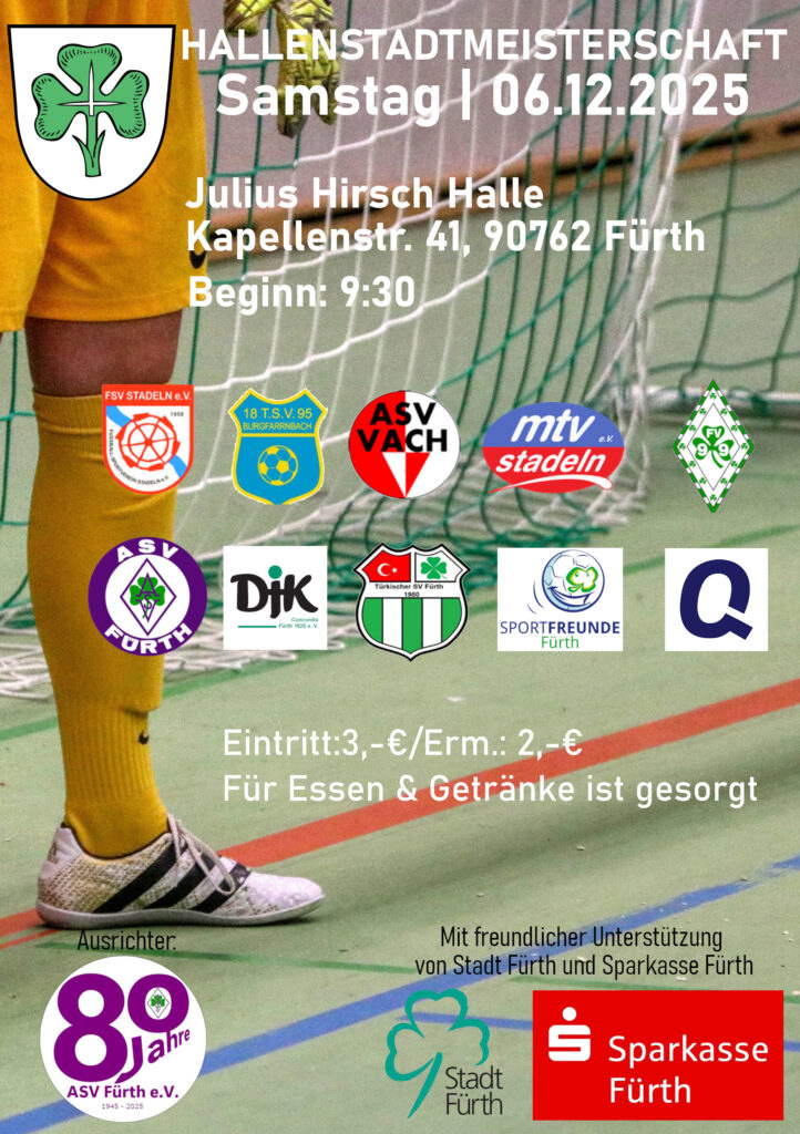 Einladung zur Fürther Hallenfußballstadtmeisterschaft